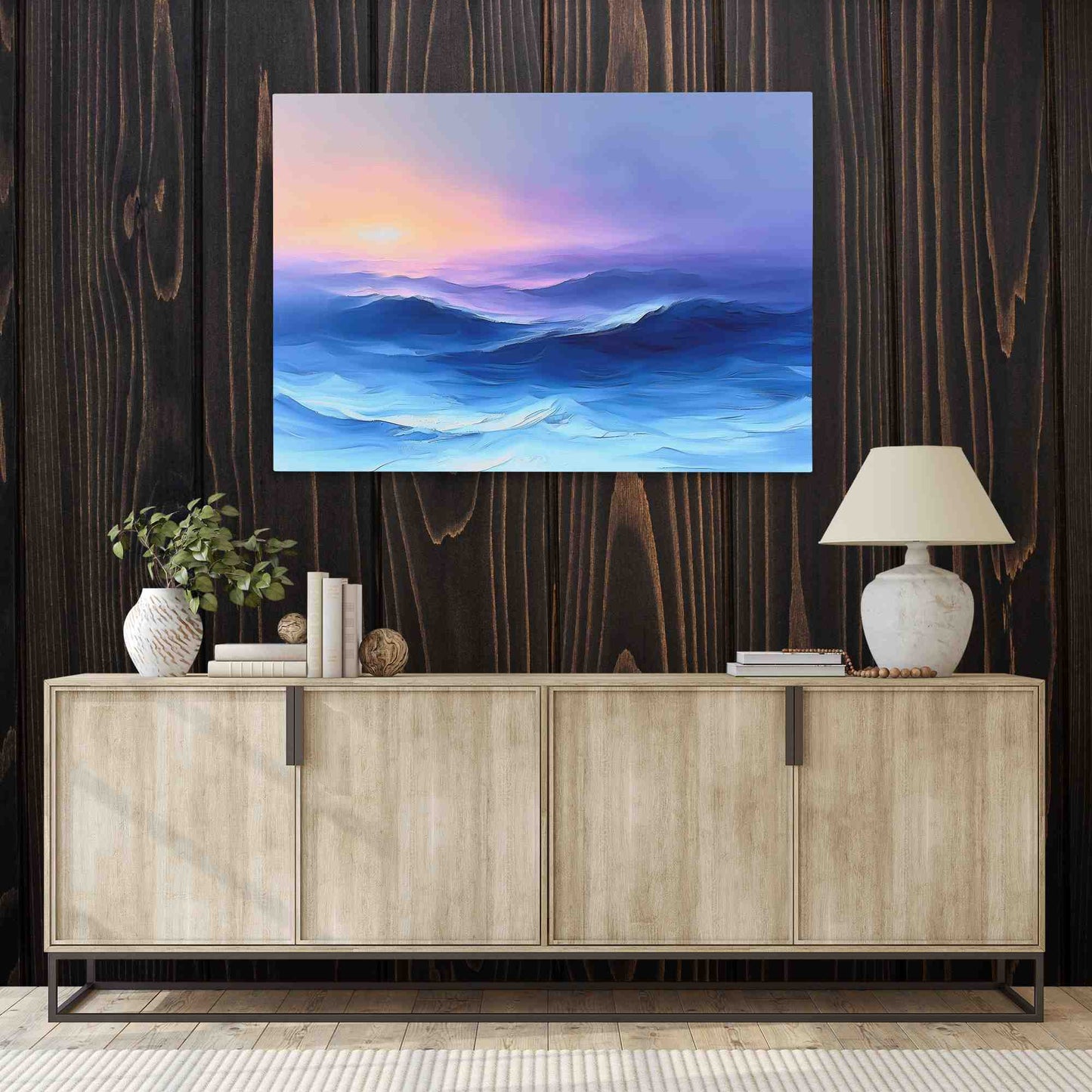 Shifting Tides - Horizontal Wall Art in Black Frame