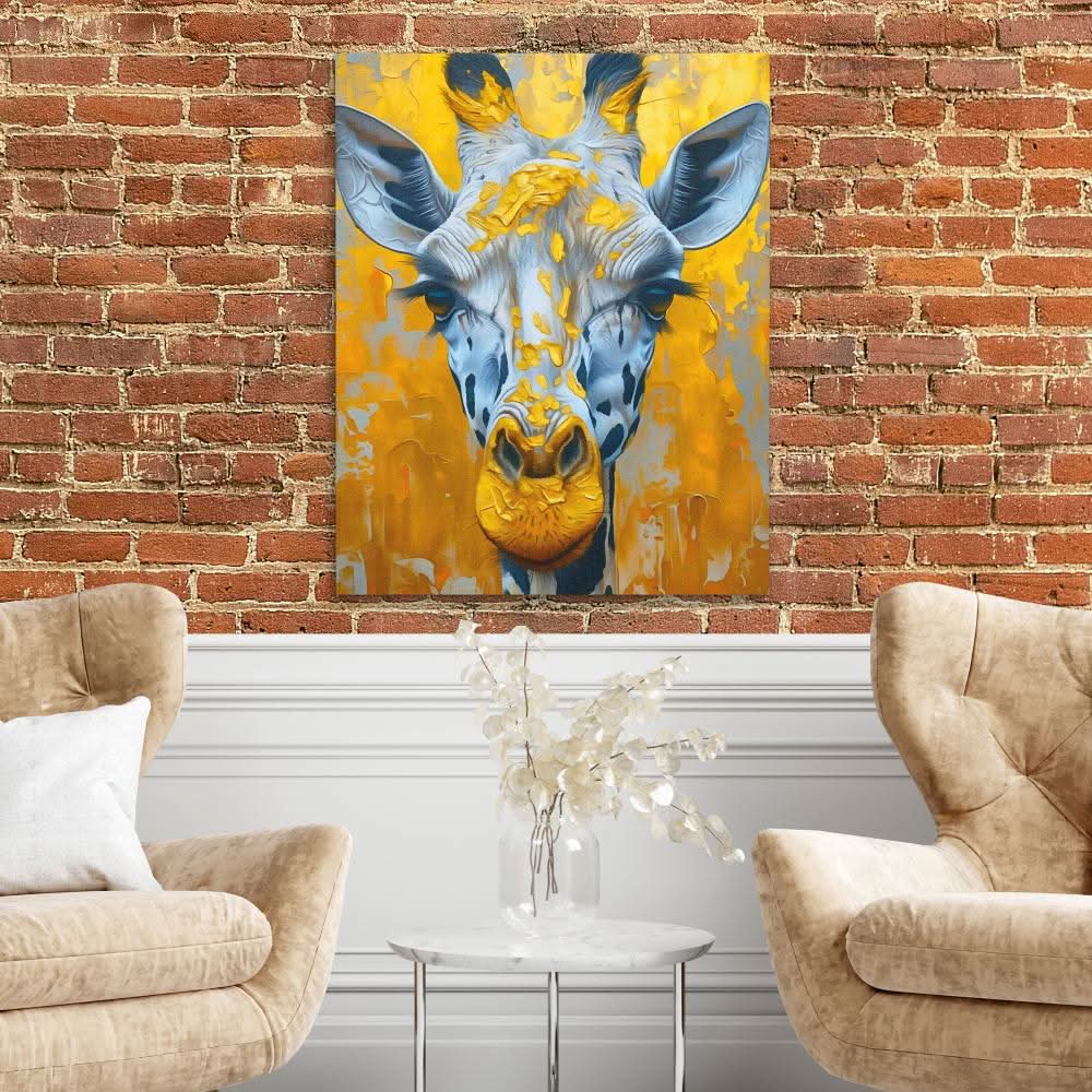 Shimmering Giraffe - Large Minimalist Canvas Print