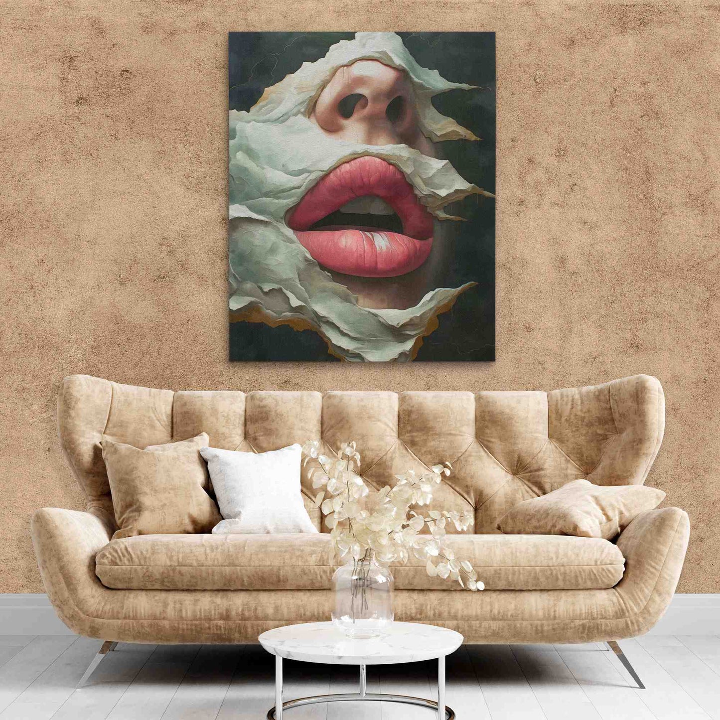Shocked in Stone - Black and Gold Wall Art