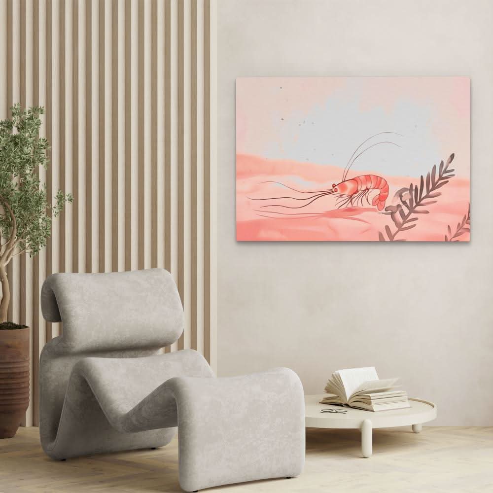 Shrimp Melody - Pastel Wall Art