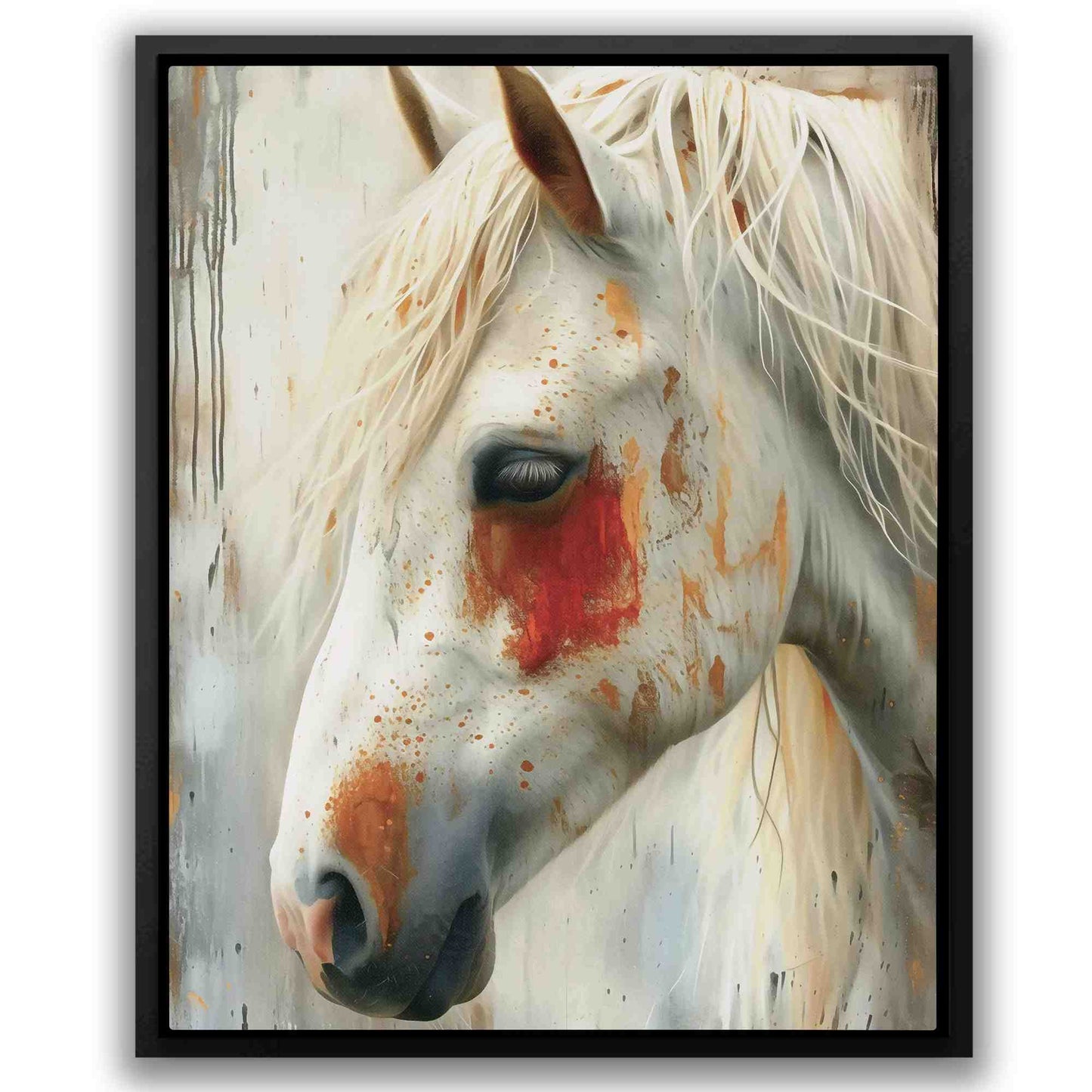 Shy Horse - Brown Canvas Wall Art