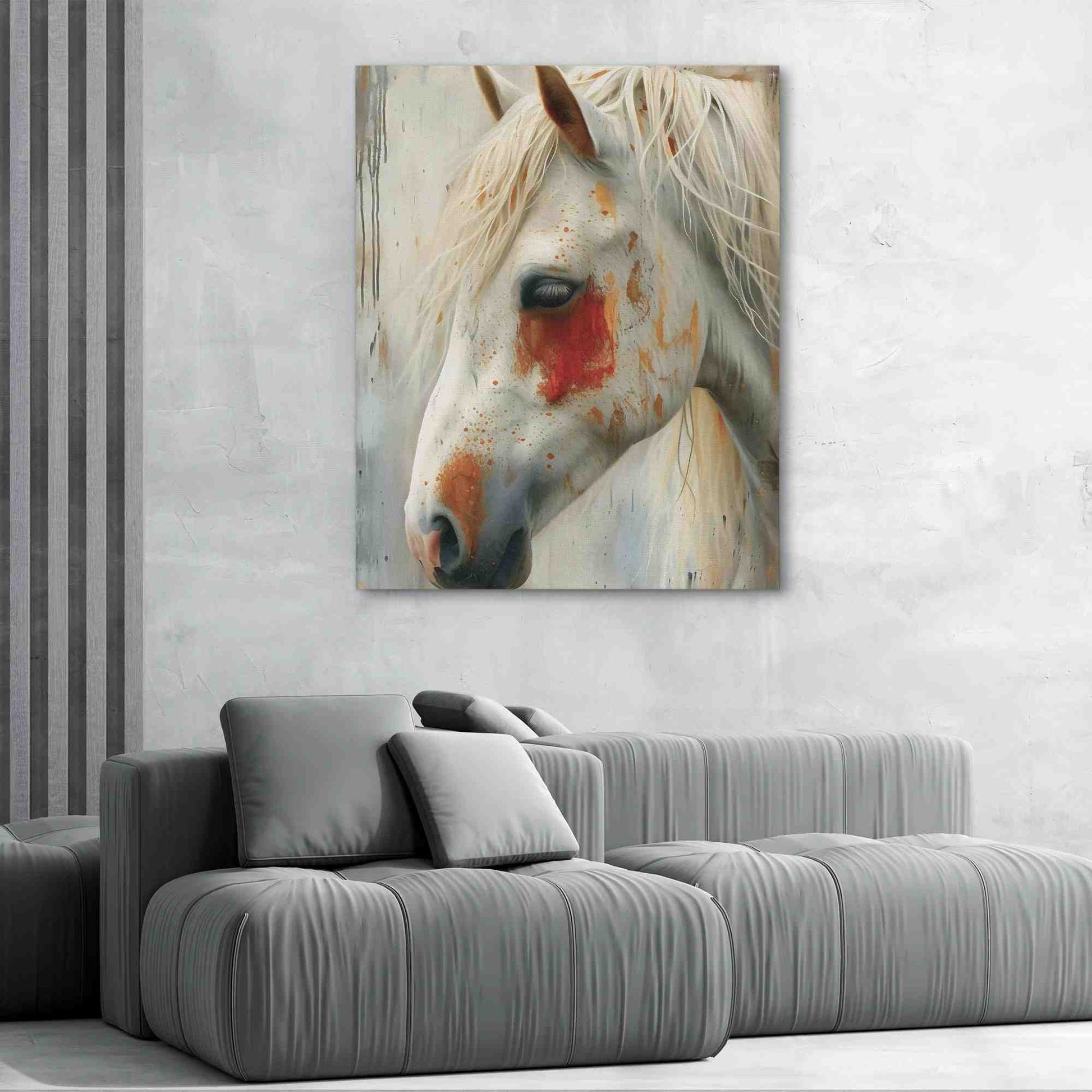 Shy Horse - Brown Farmhouse Canvas Print