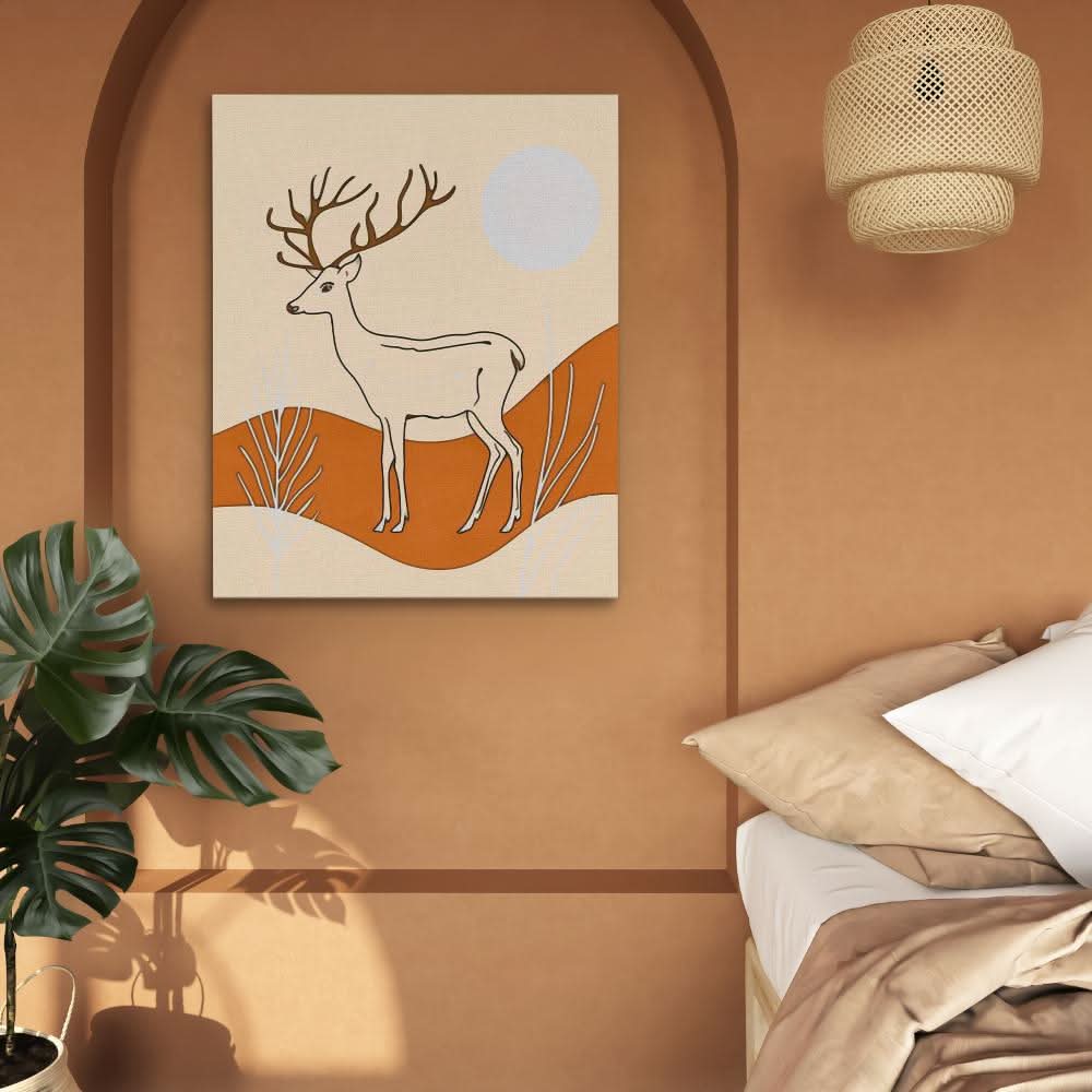 Silent Deer - Earth Tones Wall Art