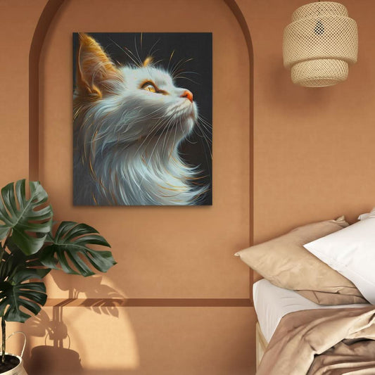 Silent Feline - Wall Art in Black Frame