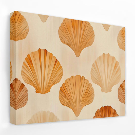 Simple Seashells - Beach House Canvas Wall Art