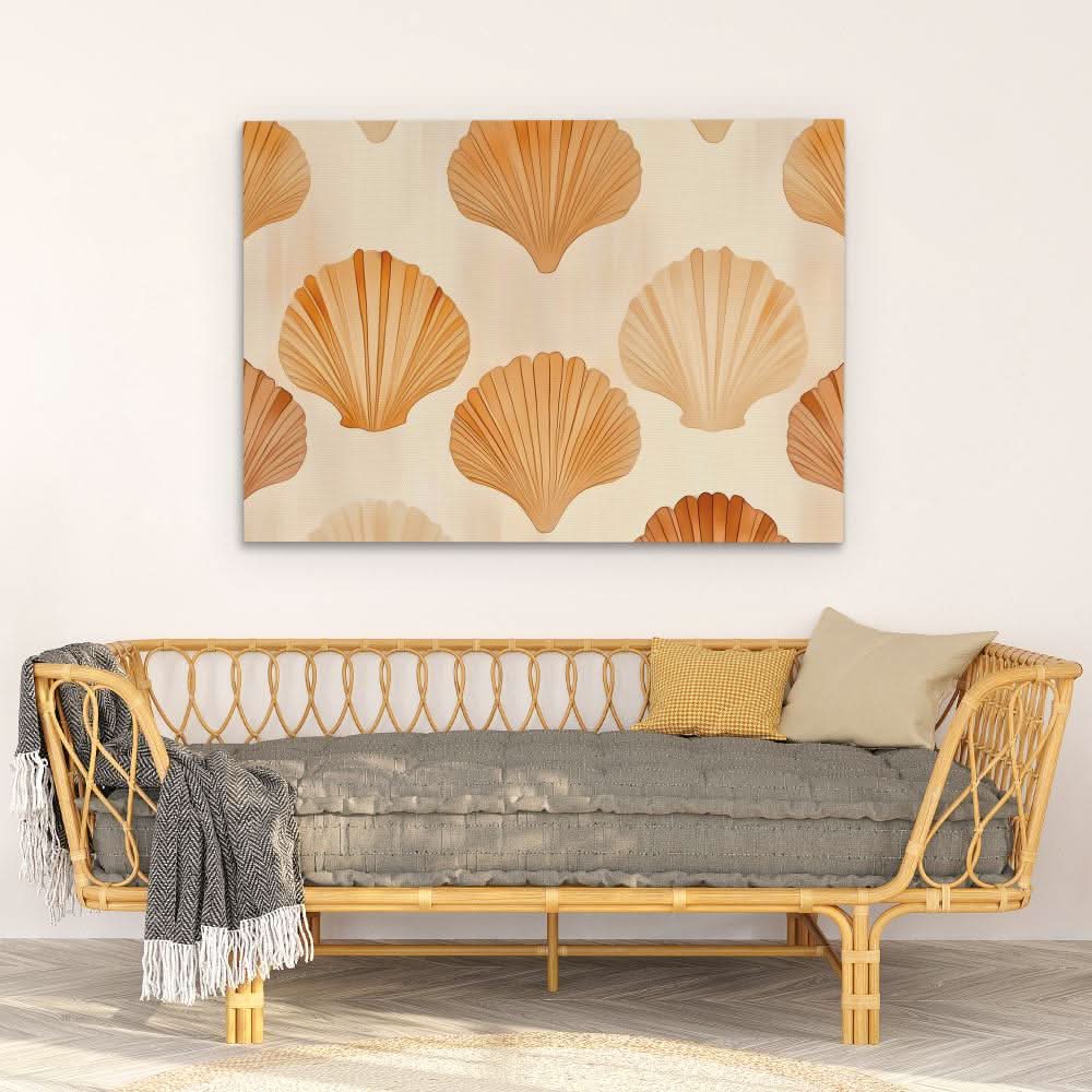 Simple Seashells - Large Minimalist Canvas Print