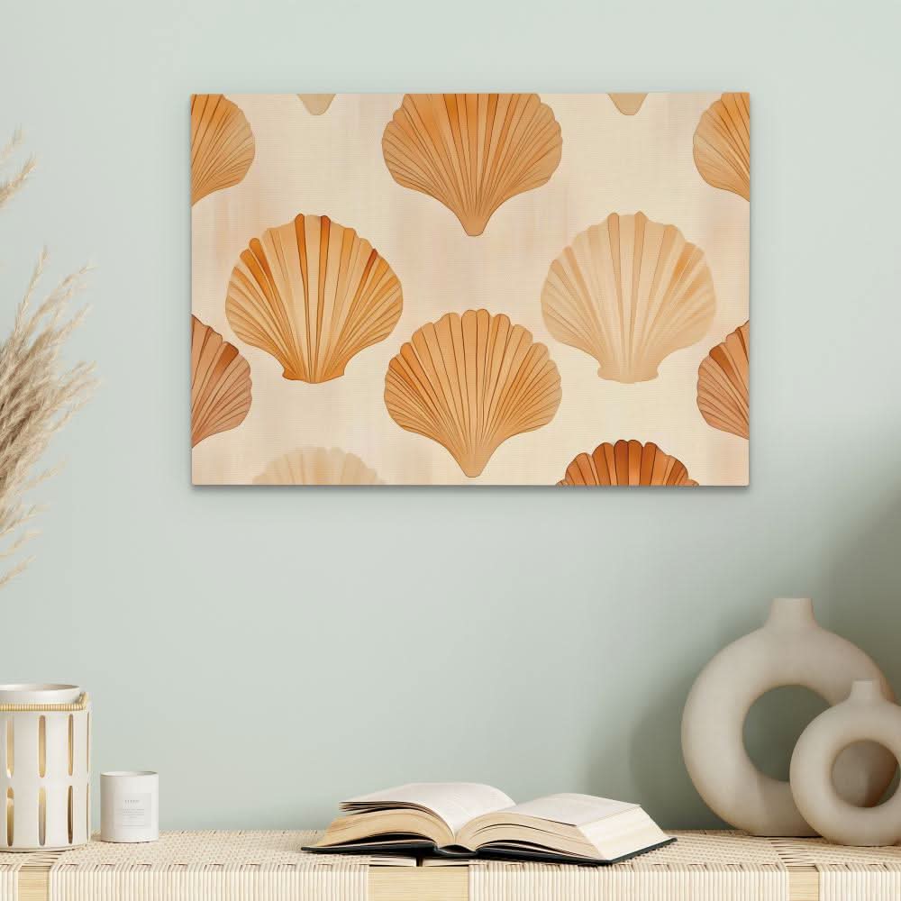 Simple Seashells - Minimalist Wall Art in Black Frame