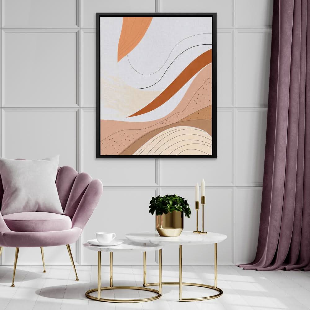 Simple Shapes - Earth Tones Canvas Print
