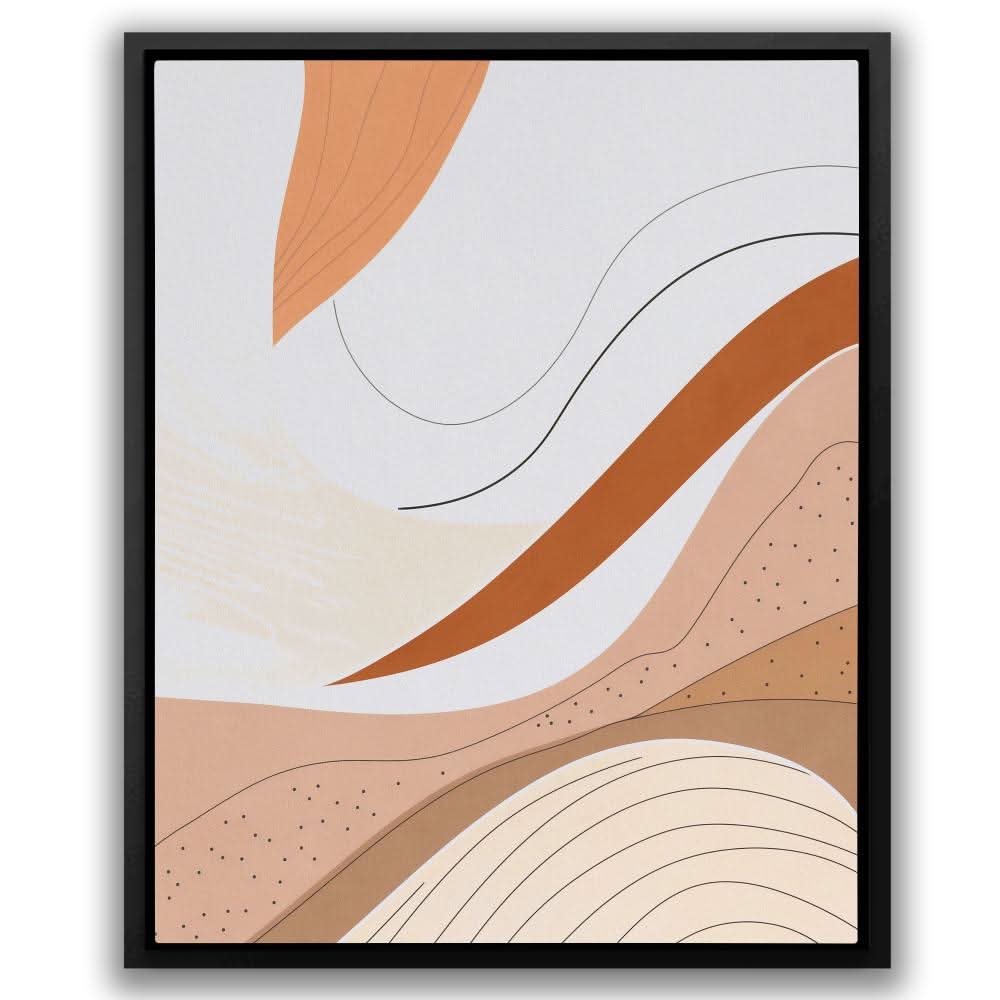 Simple Shapes - Geometric Neutral Canvas Wall Art