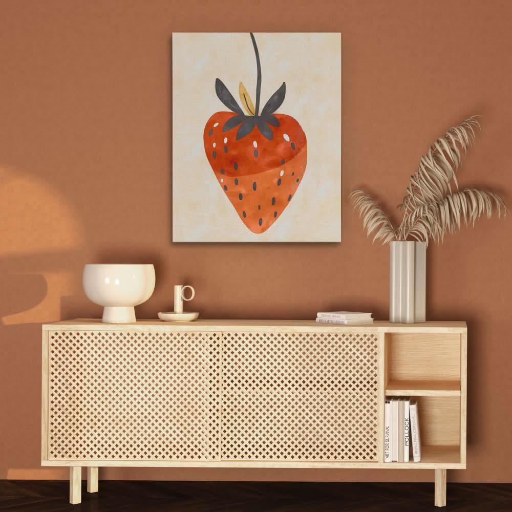 Simple Strawberry - Food Art for Dining Room