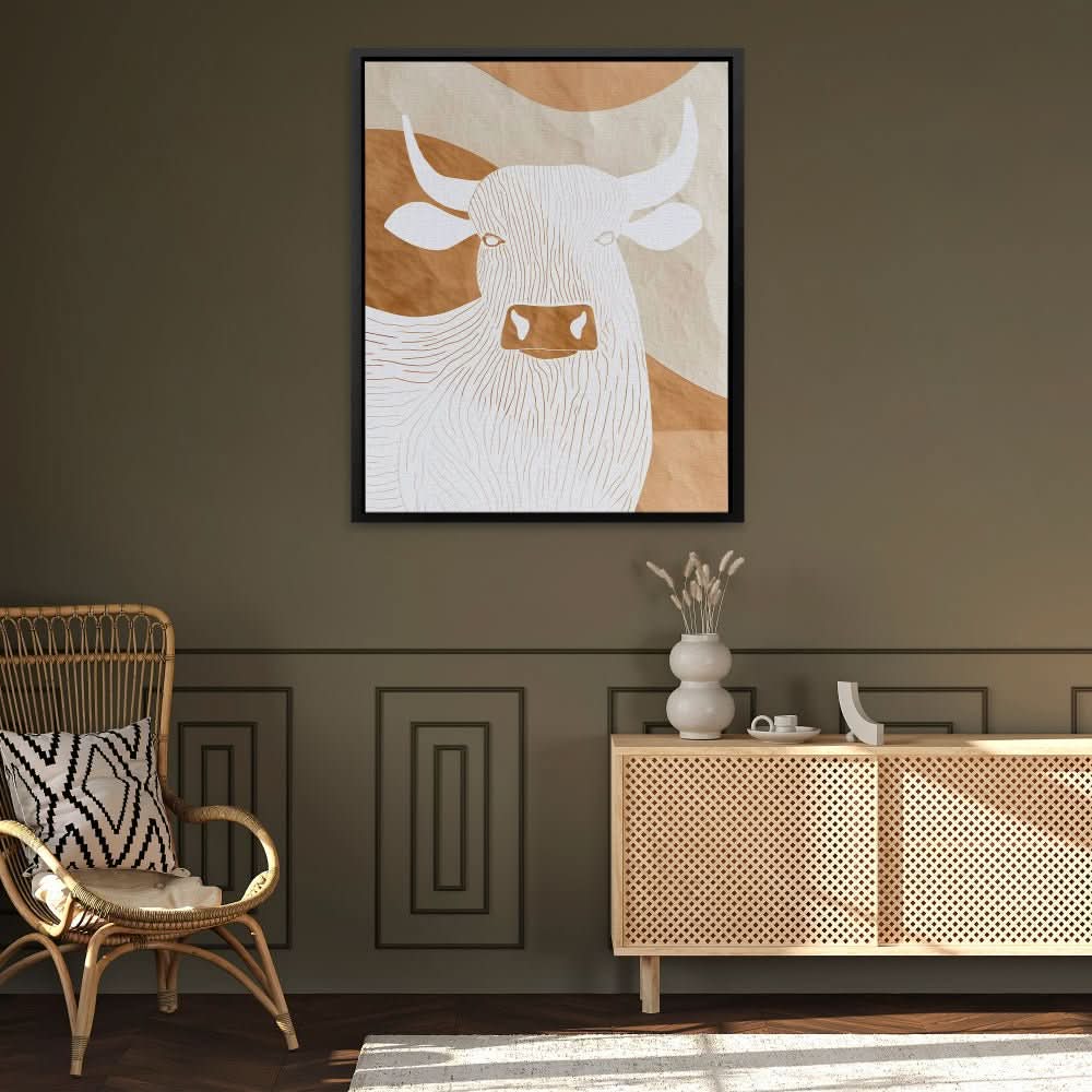 Simplicity in Power - Beige Wall Art for Home Office