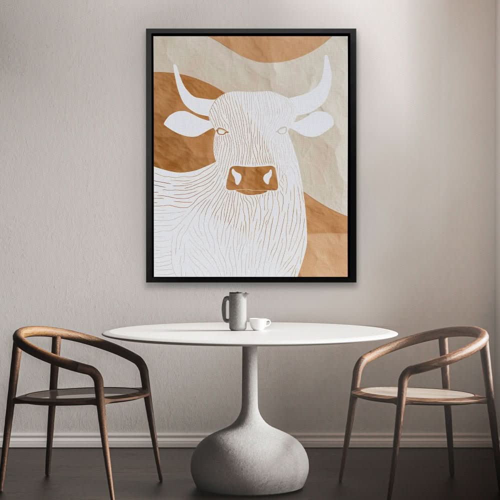 Simplicity in Power - Contemporary Wall Art in Black Frame