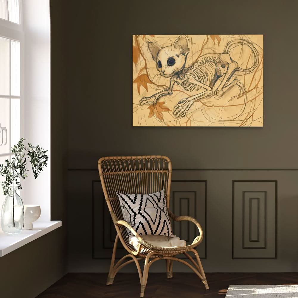 Skeleton Cat - Animals Art