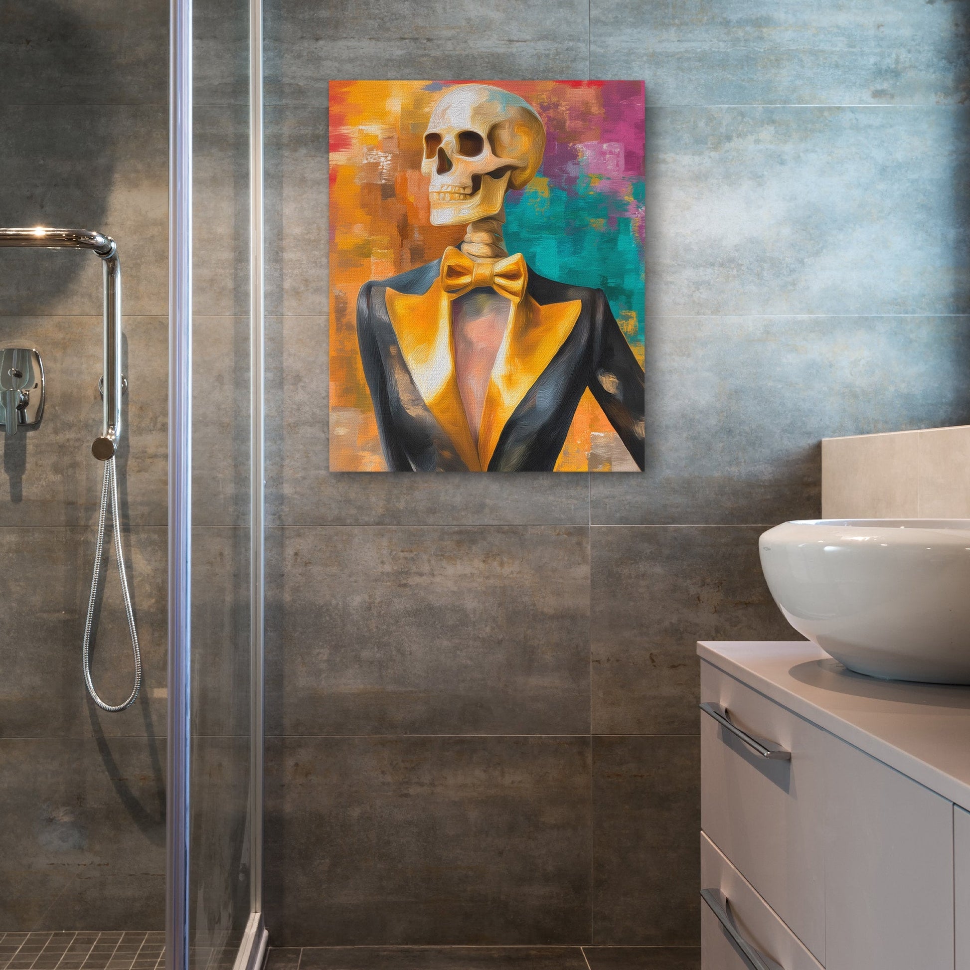 Skeleton in Tuxedo - Luxury Wall Art