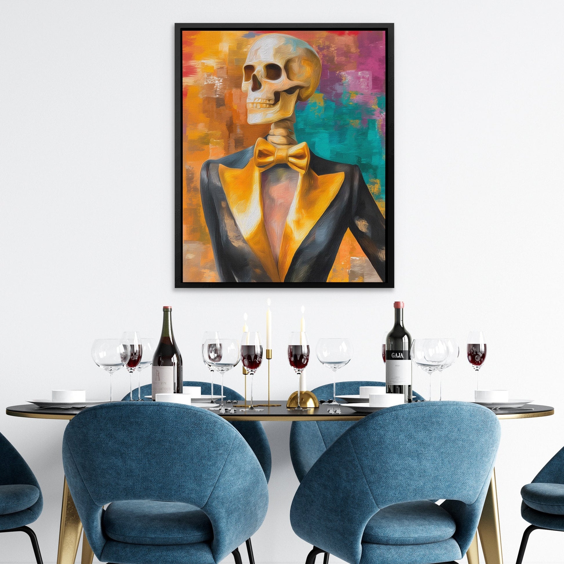 Skeleton in Tuxedo - Luxury Wall Art