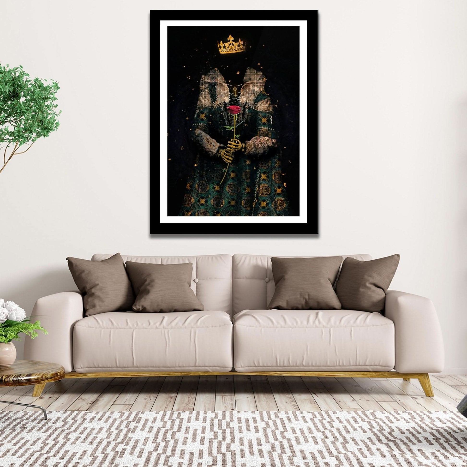 Skeleton Queen Semi - gloss Print - Luxury Wall Art
