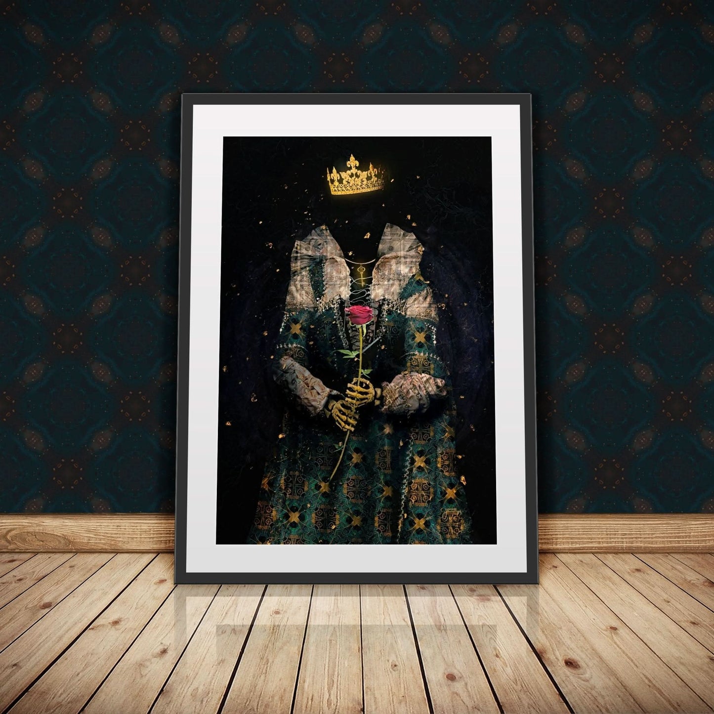 Skeleton Queen Semi - gloss Print - Luxury Wall Art
