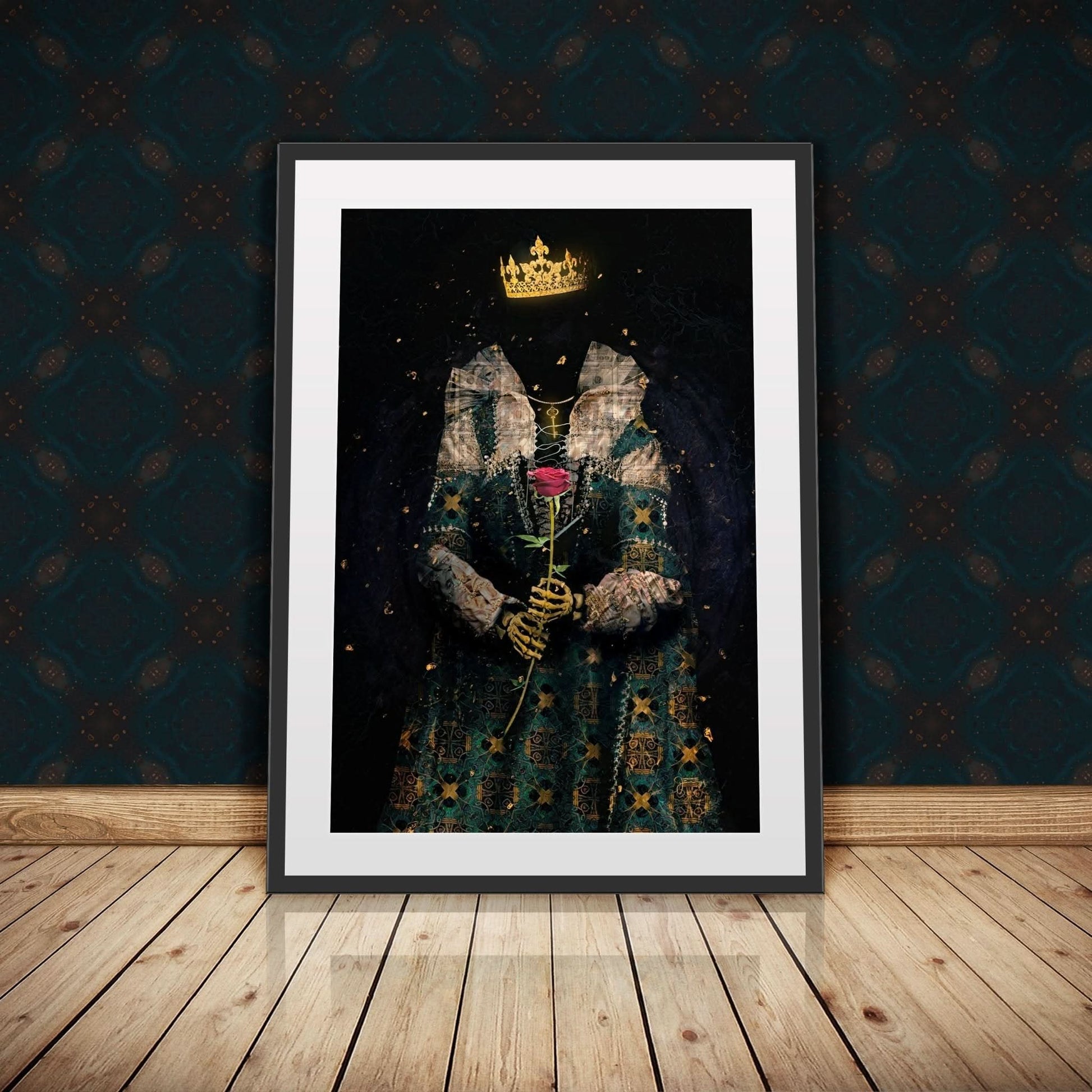 Skeleton Queen Semi - gloss Print - Luxury Wall Art