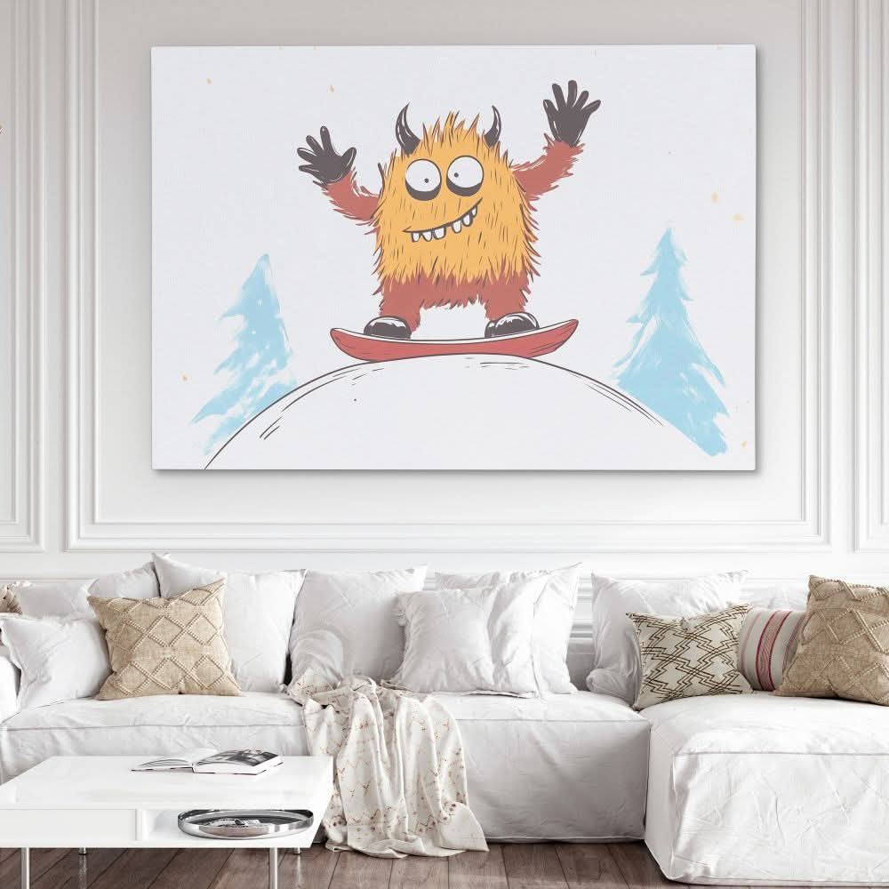 Ski Free - Cartoon Art for Bedroom