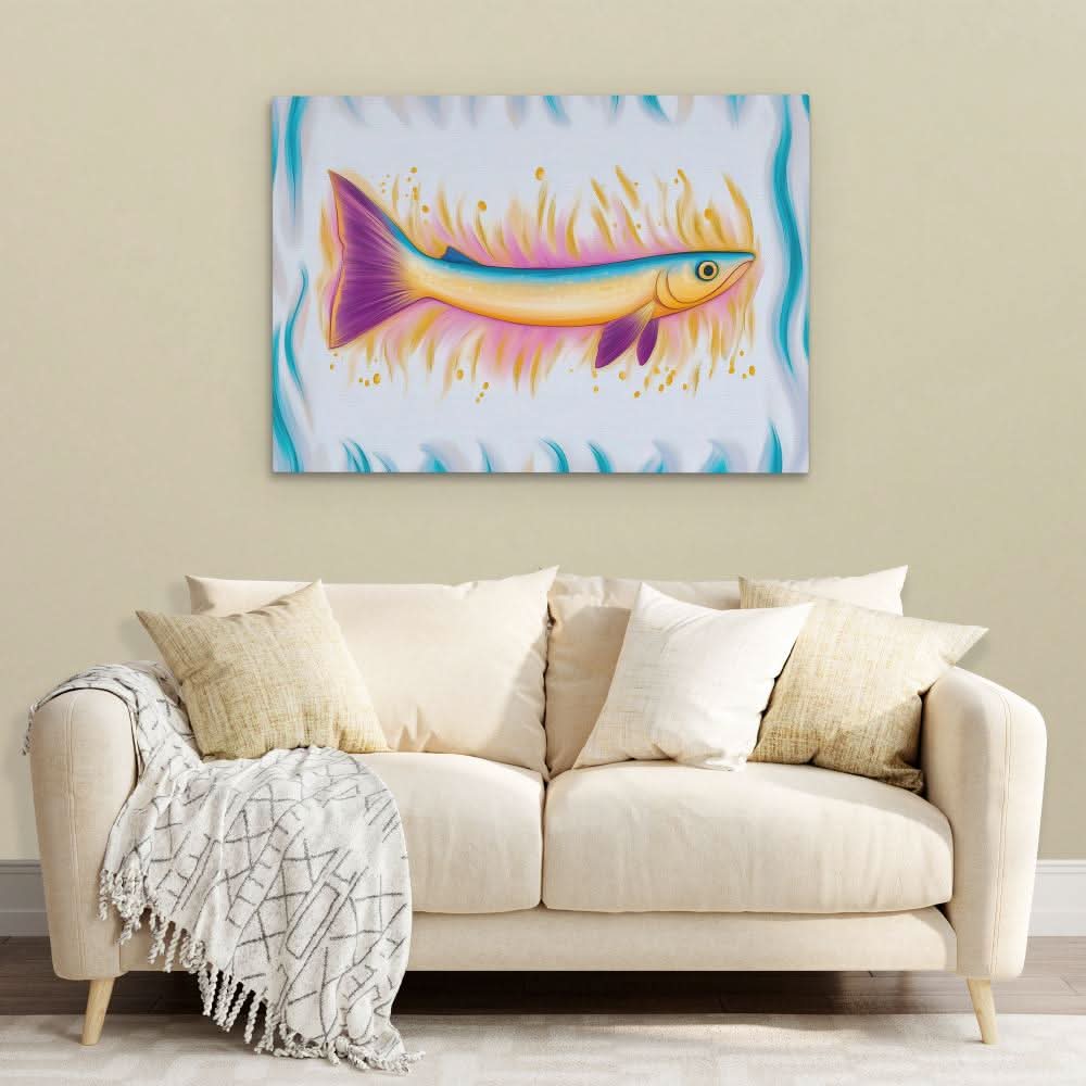 Skinny Fish - Colorful Wall Art for Kids Room