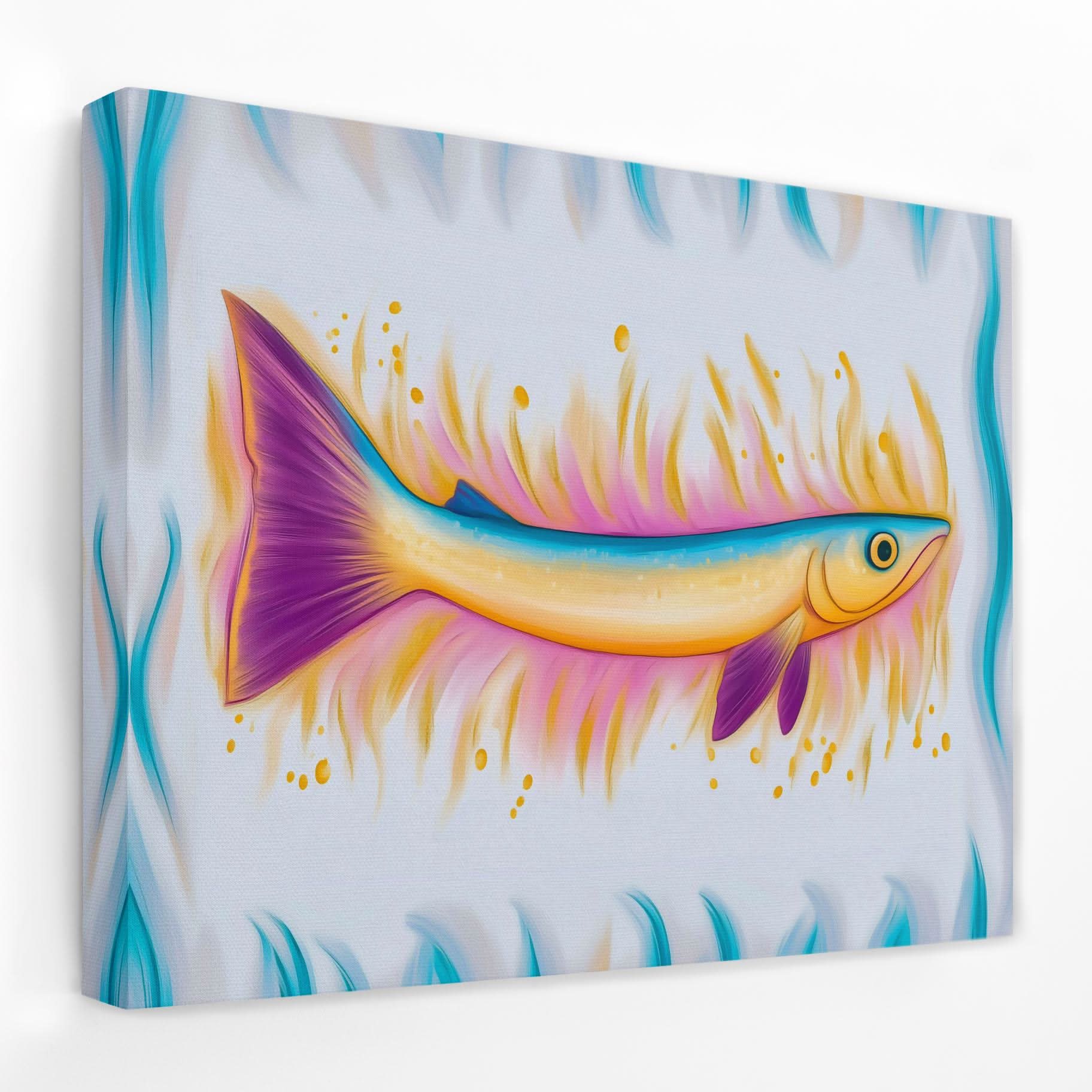 Skinny Fish - Beach House Canvas Wall Art