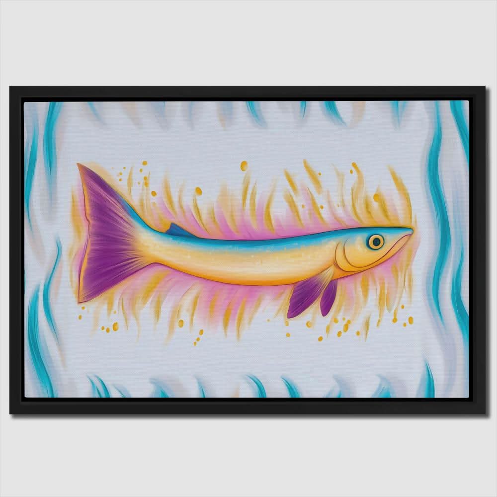 Skinny Fish - Colorful Canvas Wall Art