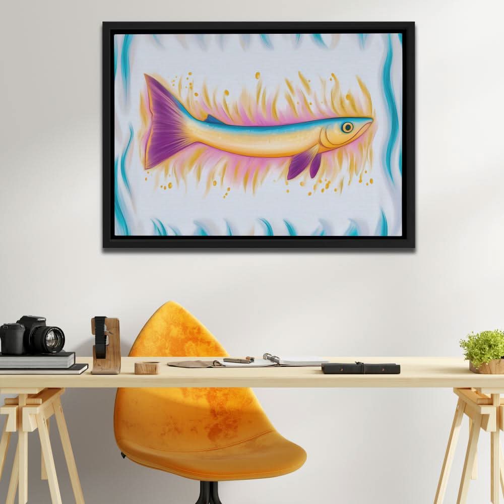 Skinny Fish - Beach House Art for Bathroom