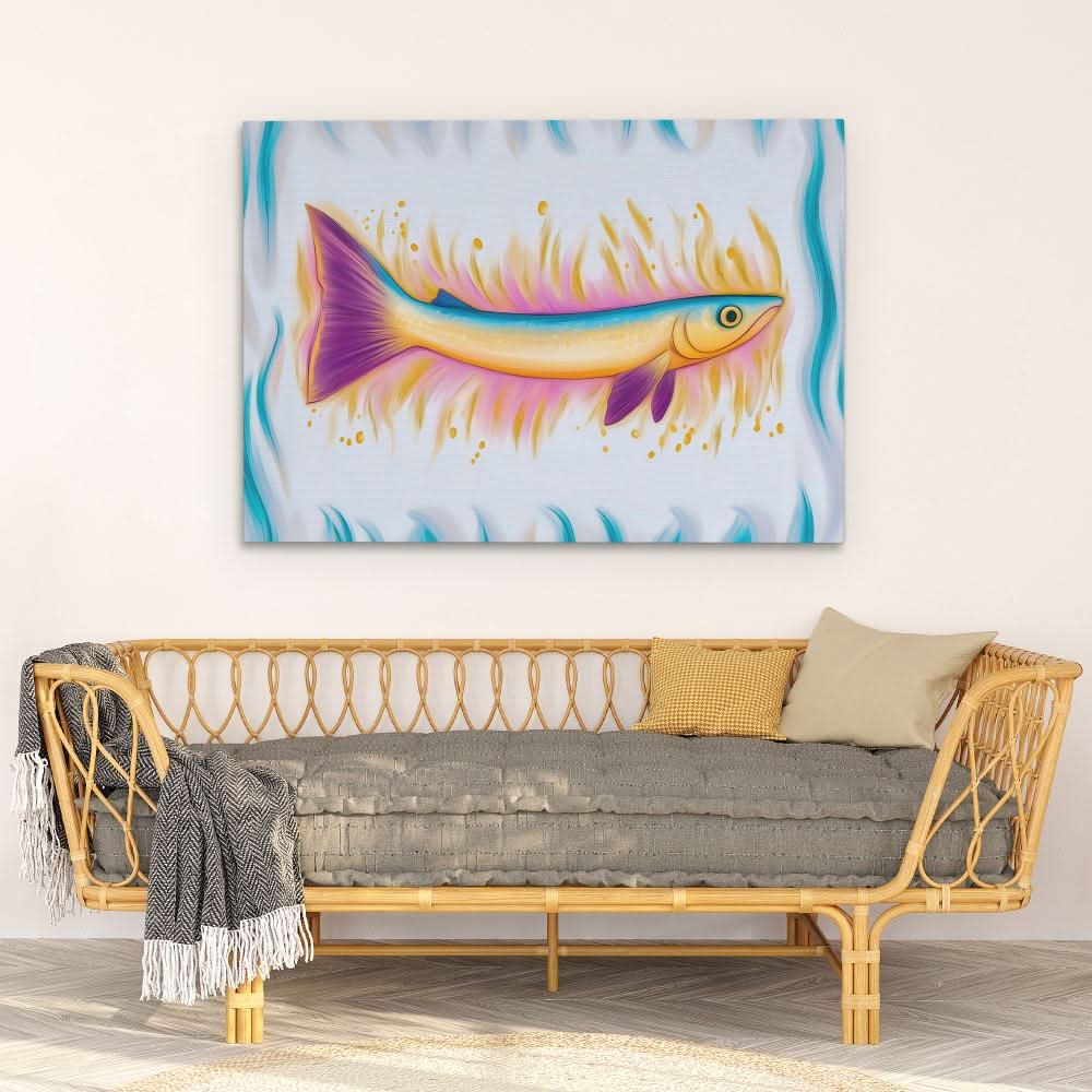 Skinny Fish - Large Canvas Print