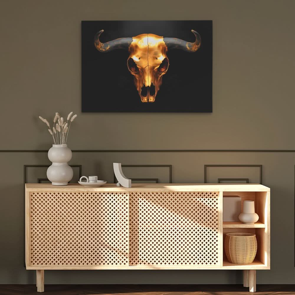 Skull of a Bull - Bull Art for Hallway