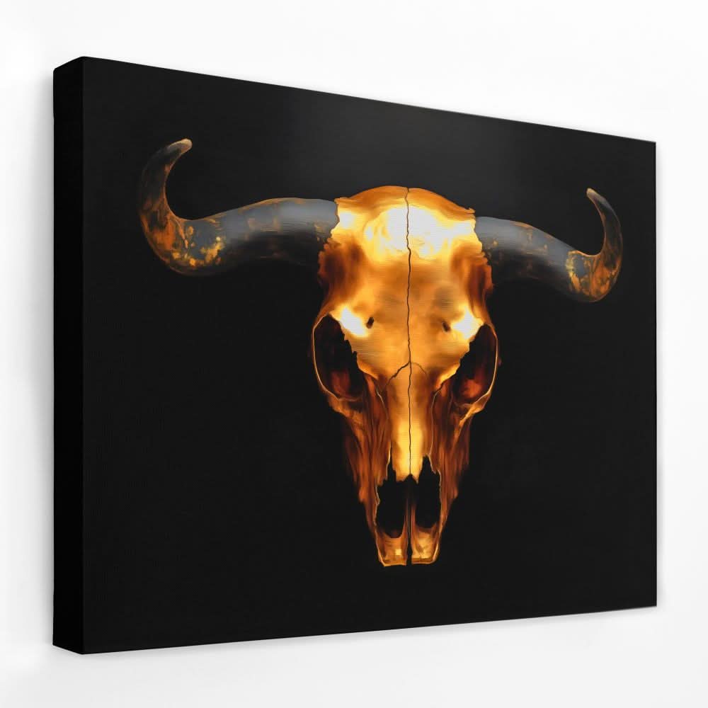 Skull of a Bull - Bull Canvas Wall Art