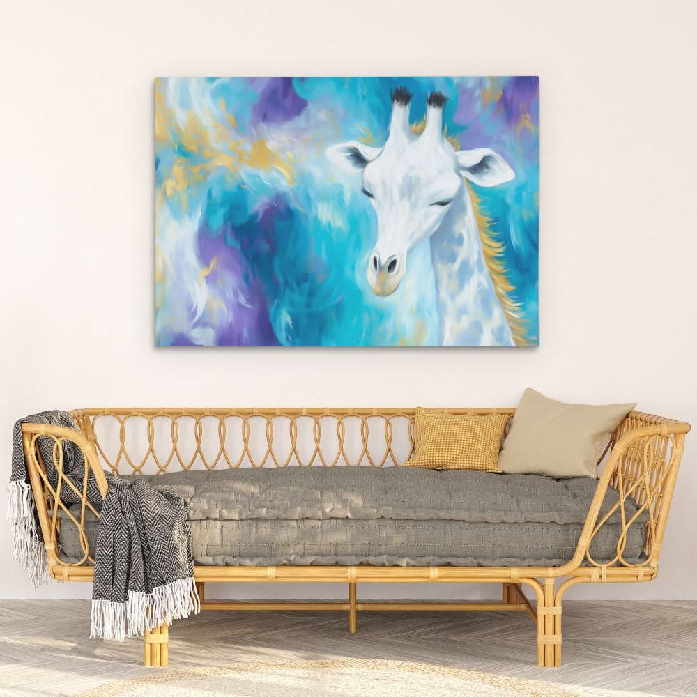 Skyborne Whisper - Blue Canvas Wall Art