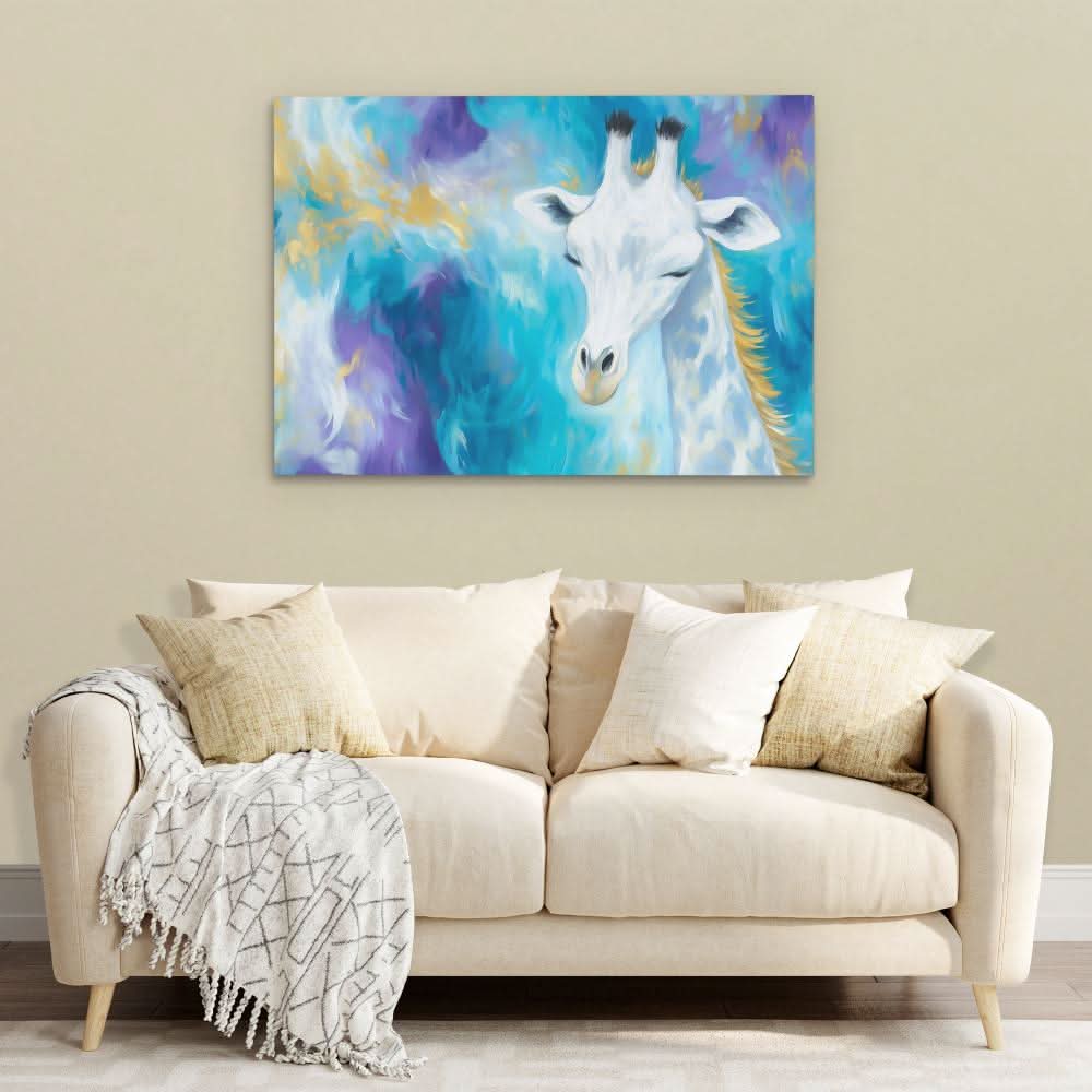Skyborne Whisper - Baby Animal Wall Art in Black Frame