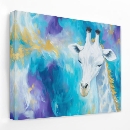 Skyborne Whisper - Albino Animals Canvas Wall Art