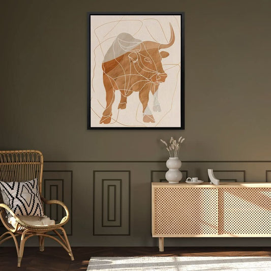 Sleek Dominance - Abstract Wall Art in Black Frame