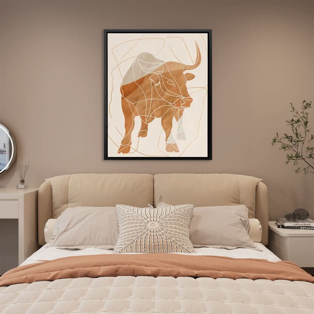 Sleek Dominance - Minimalist Neutral Canvas Wall Art