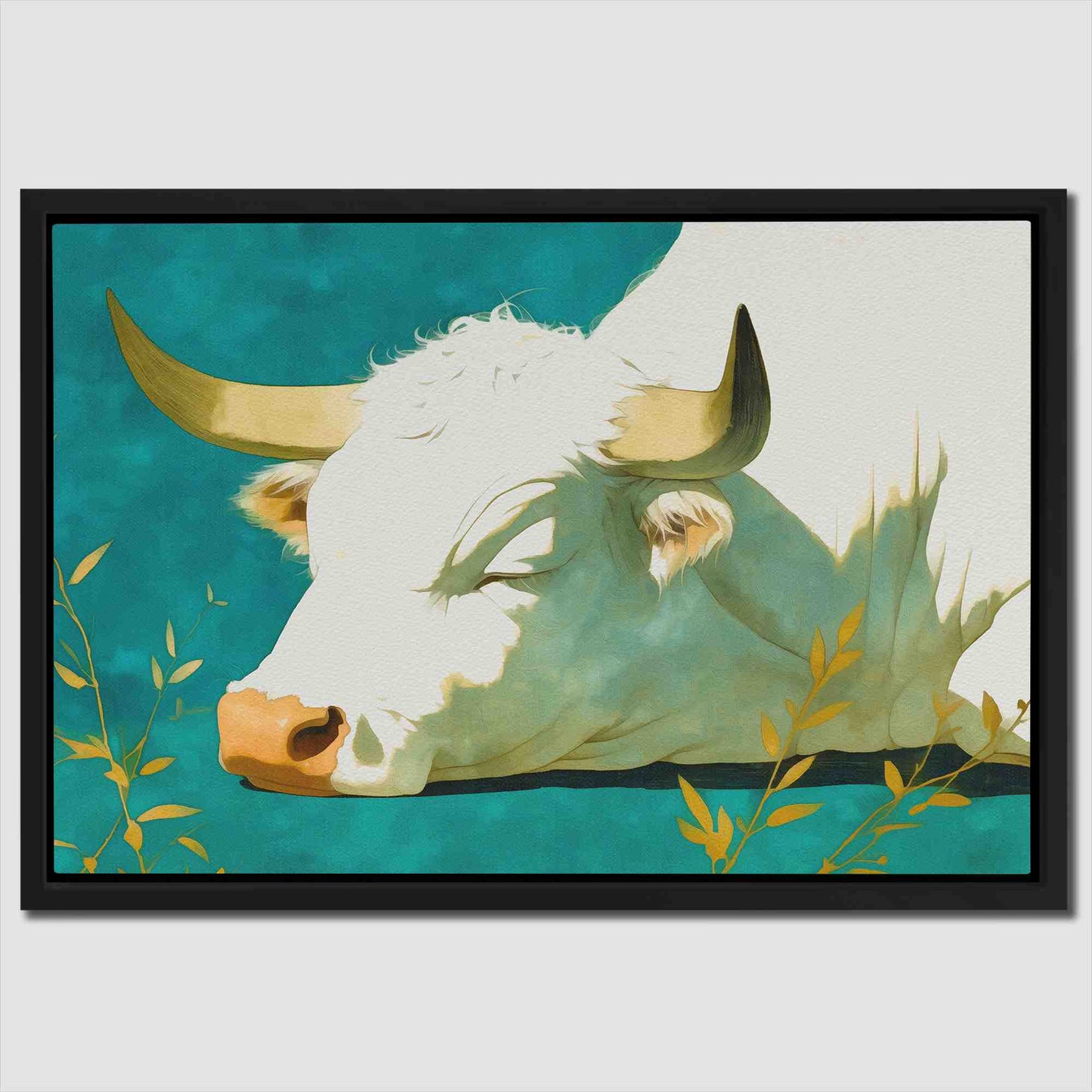 Sleeping Bull - Animals Art