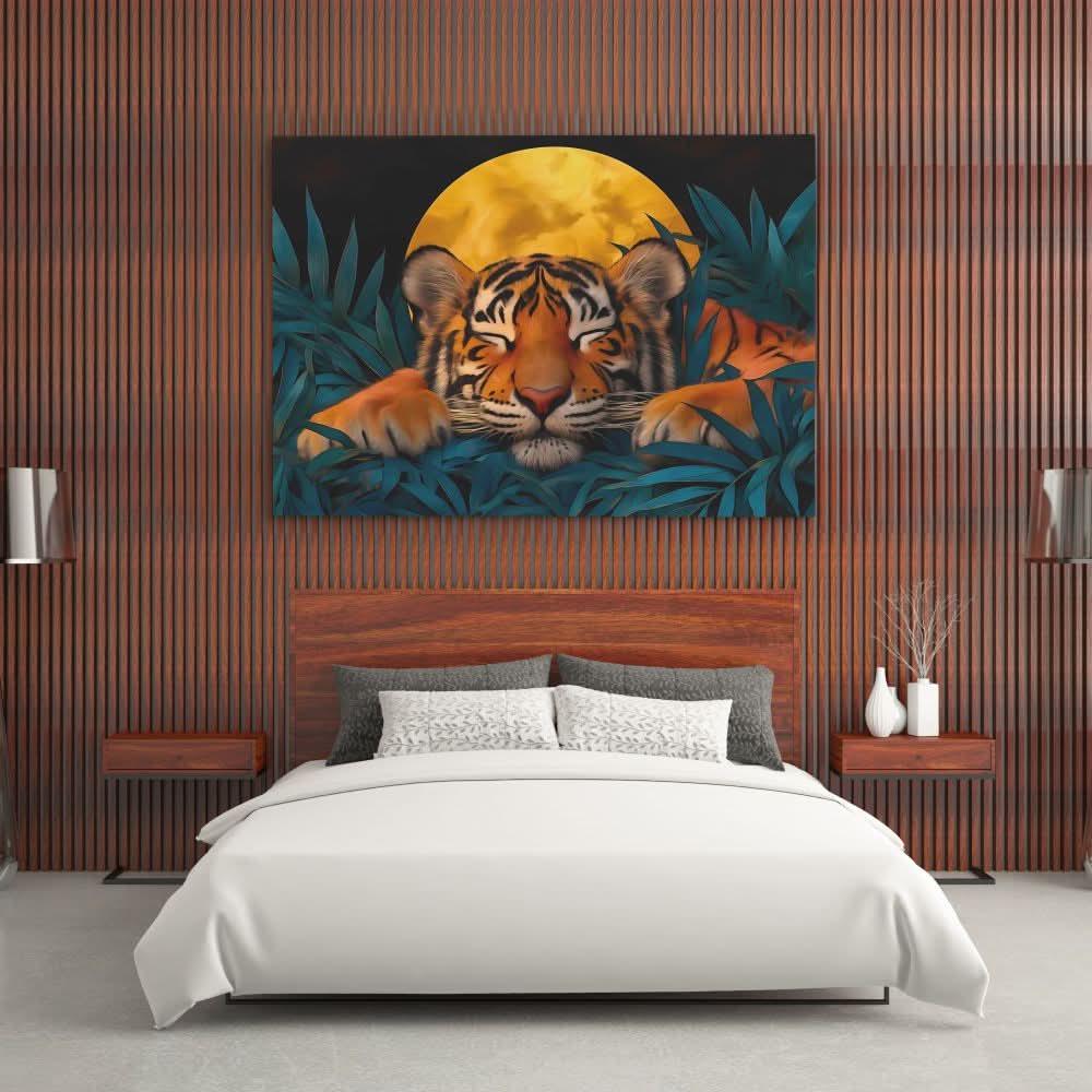 Sleepy Stripes - Modern Canvas Wall Art