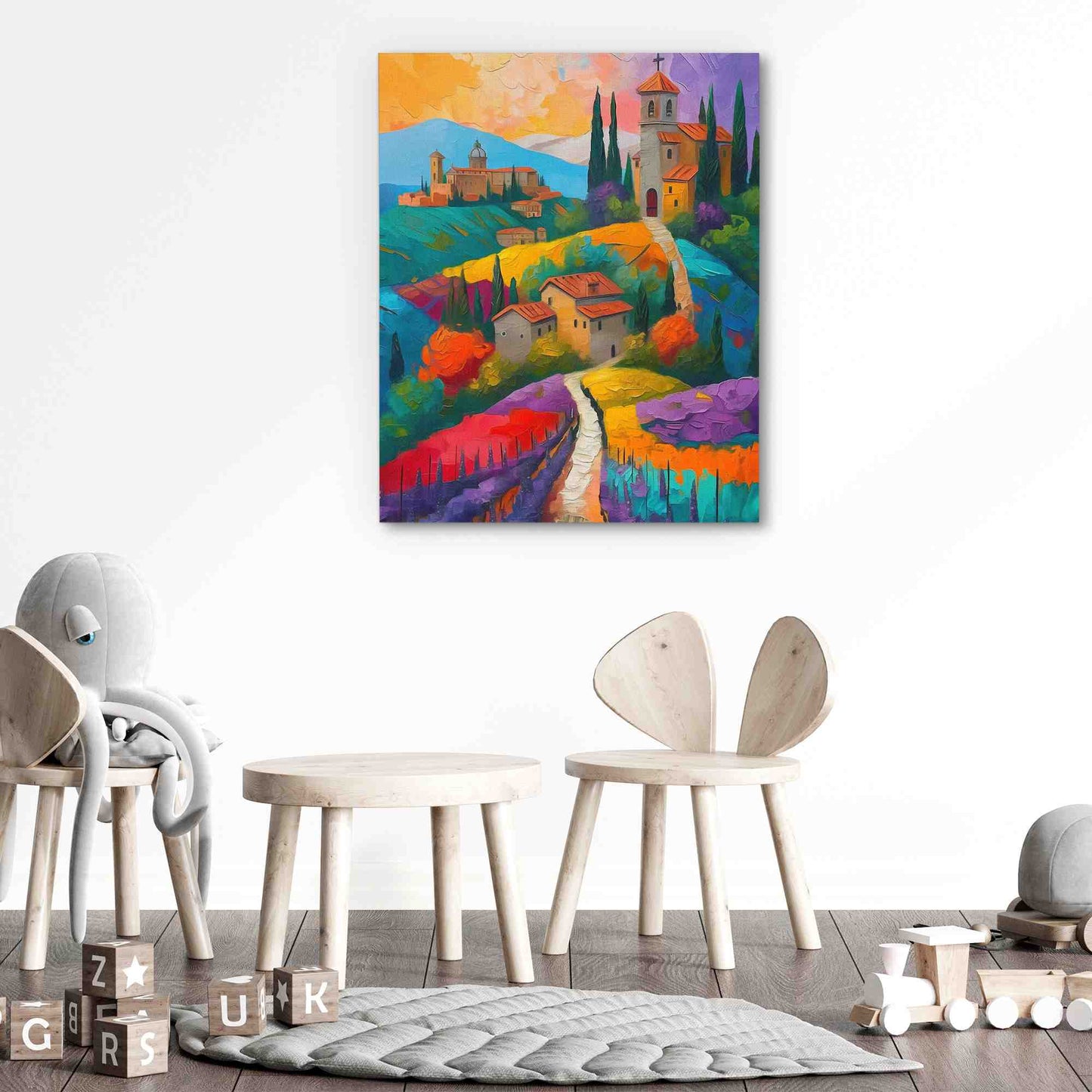 Small Town in Italy - Large Canvas Print