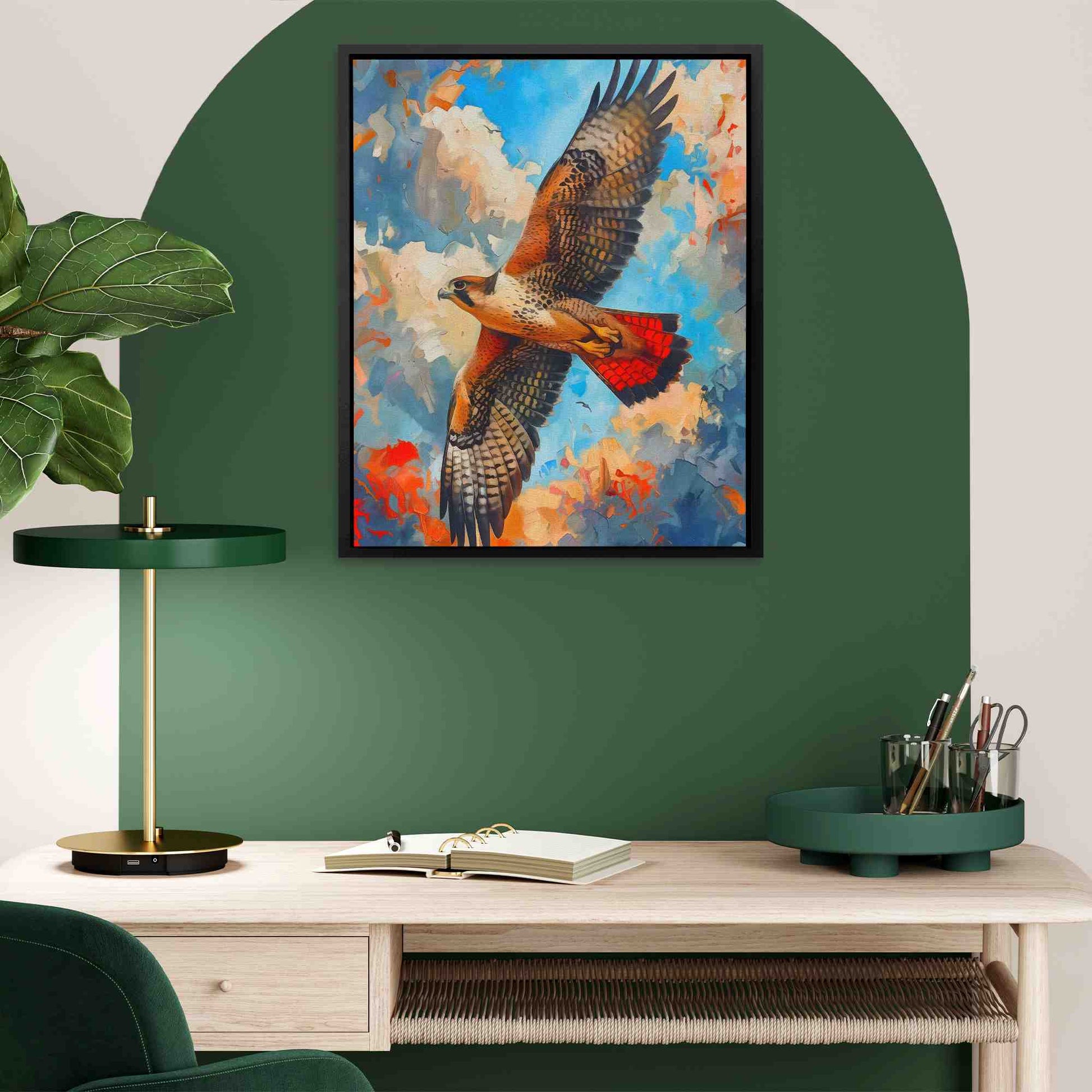 Soaring Red Hawk - Bird Canvas Print