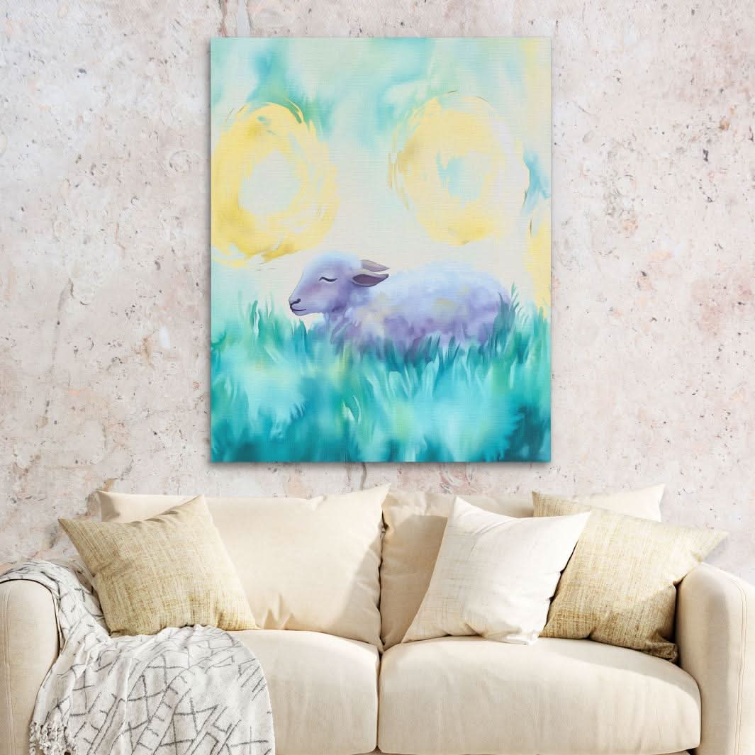 Soft Grass Slumber - Large Canvas Print