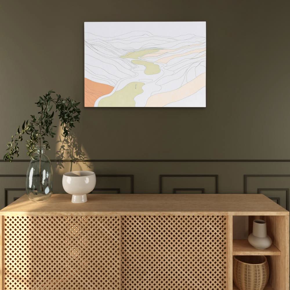 Soft Links - Large Minimalist Canvas Print