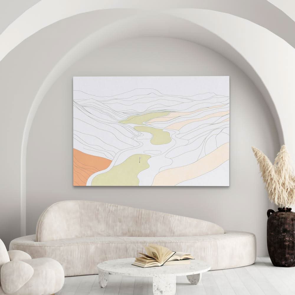 Soft Links - Neutral Golf Course Canvas Print