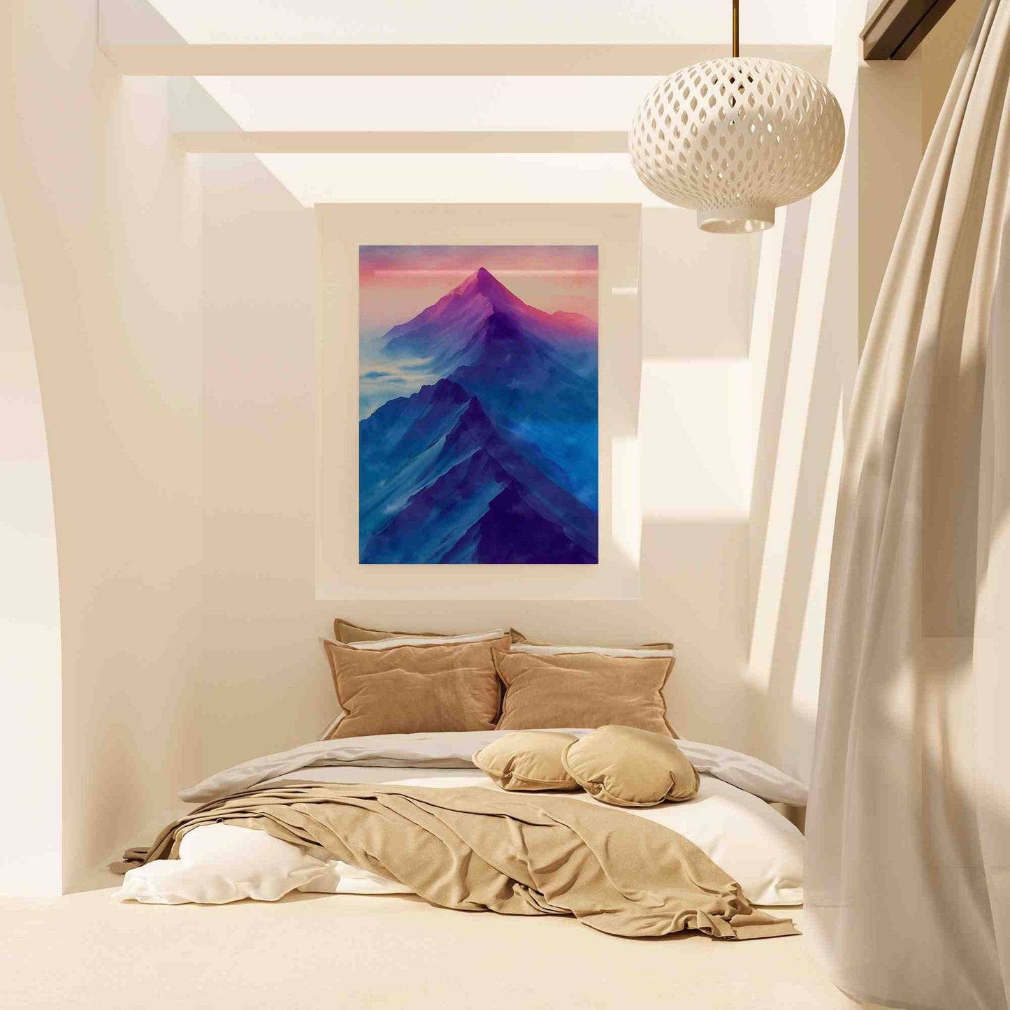 Soft Peaceful Mountains - Blue Mountain Canvas Print