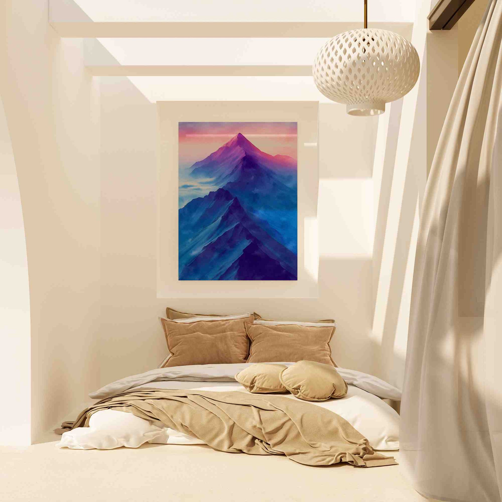 Soft Peaceful Mountains - Blue Mountain Canvas Print