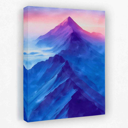 Soft Peaceful Mountains - Landscapes Canvas Wall Art