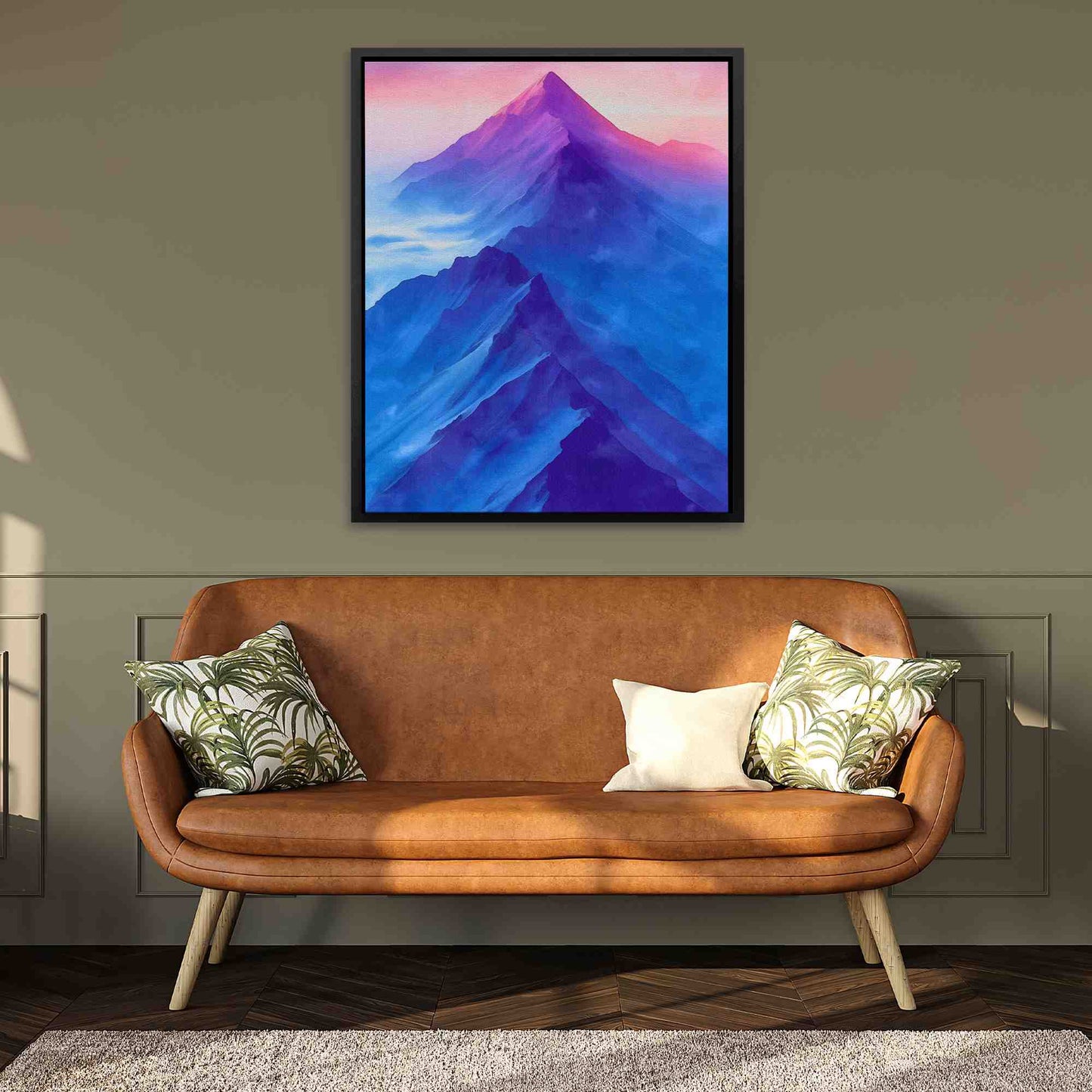 Soft Peaceful Mountains - Watercolor Wall Art Print