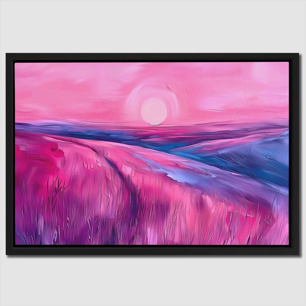Soft Pink Hills - Fuchsia Art