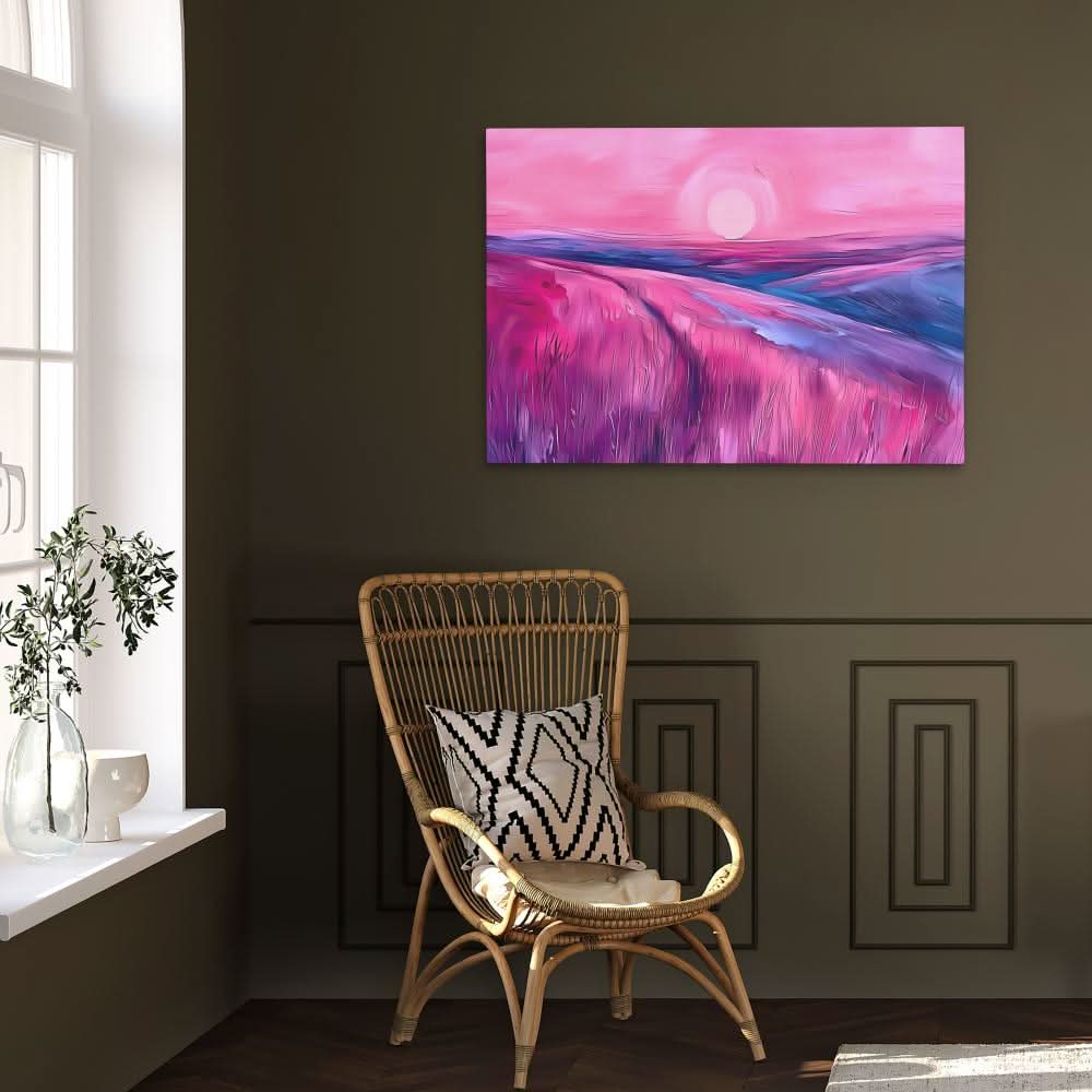 Soft Pink Hills - Pink Wall Art