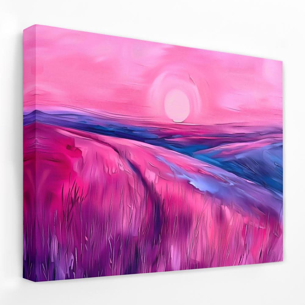Soft Pink Hills - Fuchsia Canvas Wall Art
