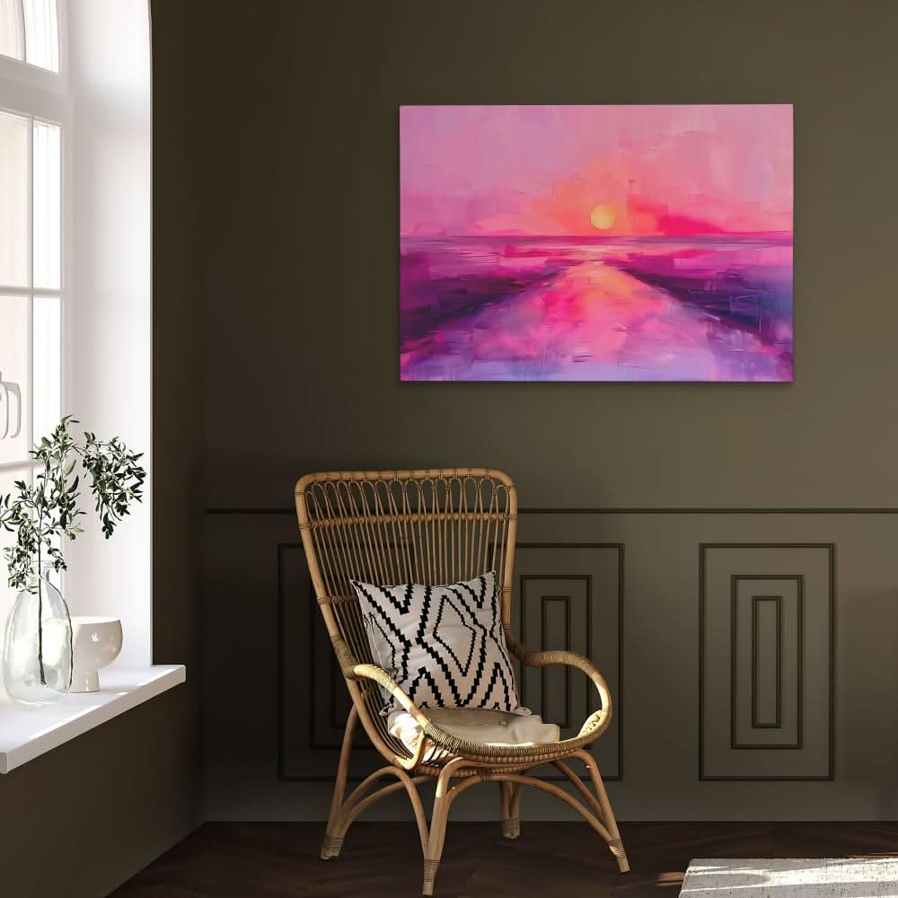 Soft Pink Sunset - Pink Wall Art